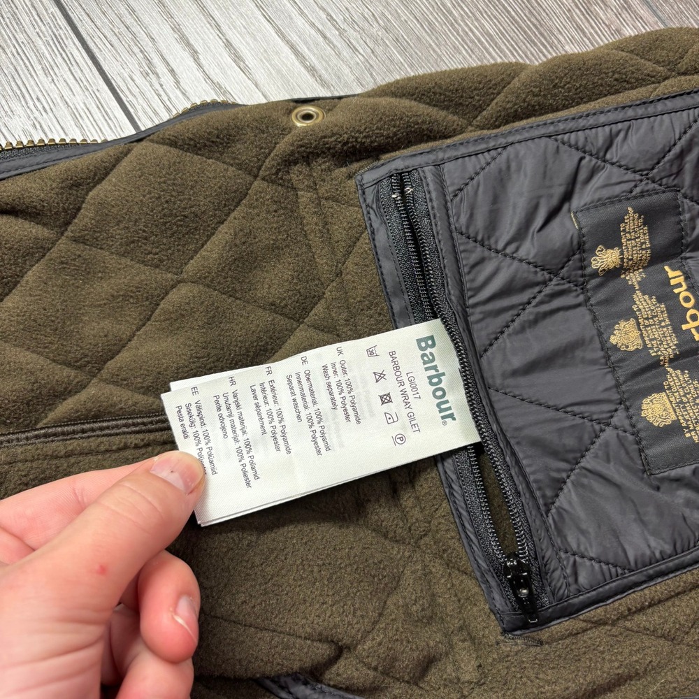 Barbour Wray Gilet Black Quilted Fleece Lined Vest LGI0017 Women US 4 UK 8 - Picture 6 of 11